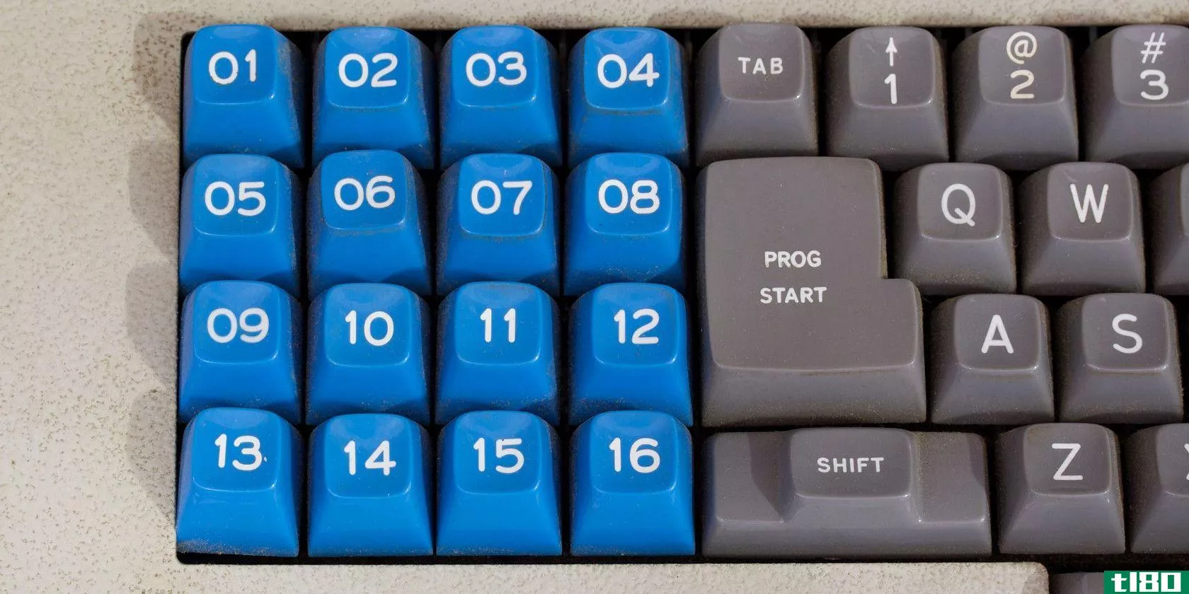 Function Keys on a Retro Computer Keyboard