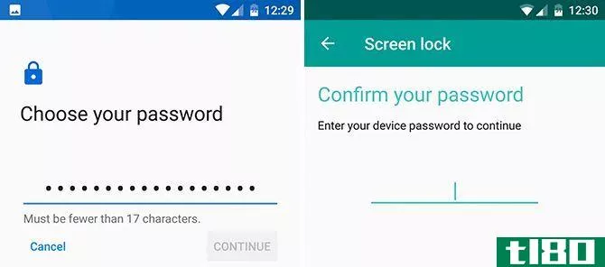 Android Password Lock Screen