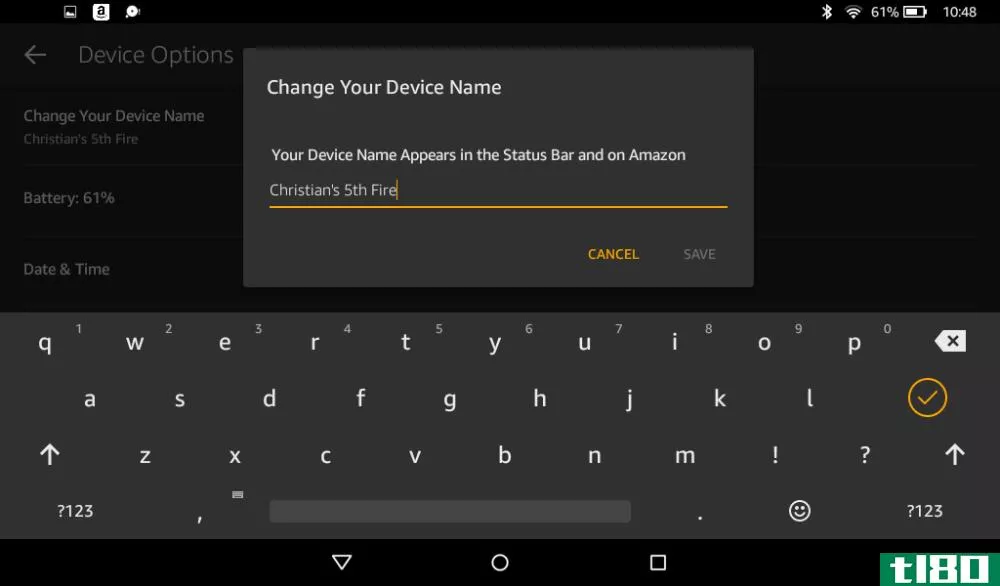 Set a name for your Amazon Fire tablet