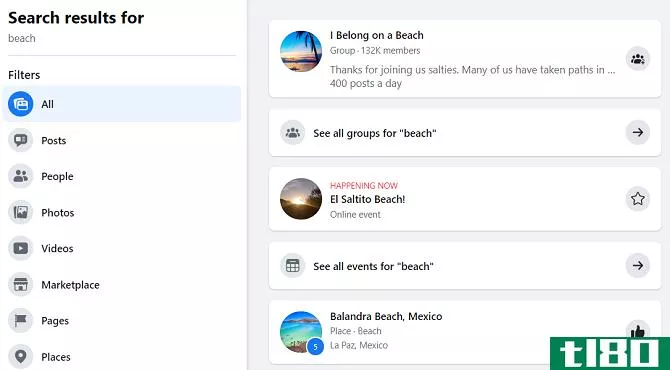 facebook search overview