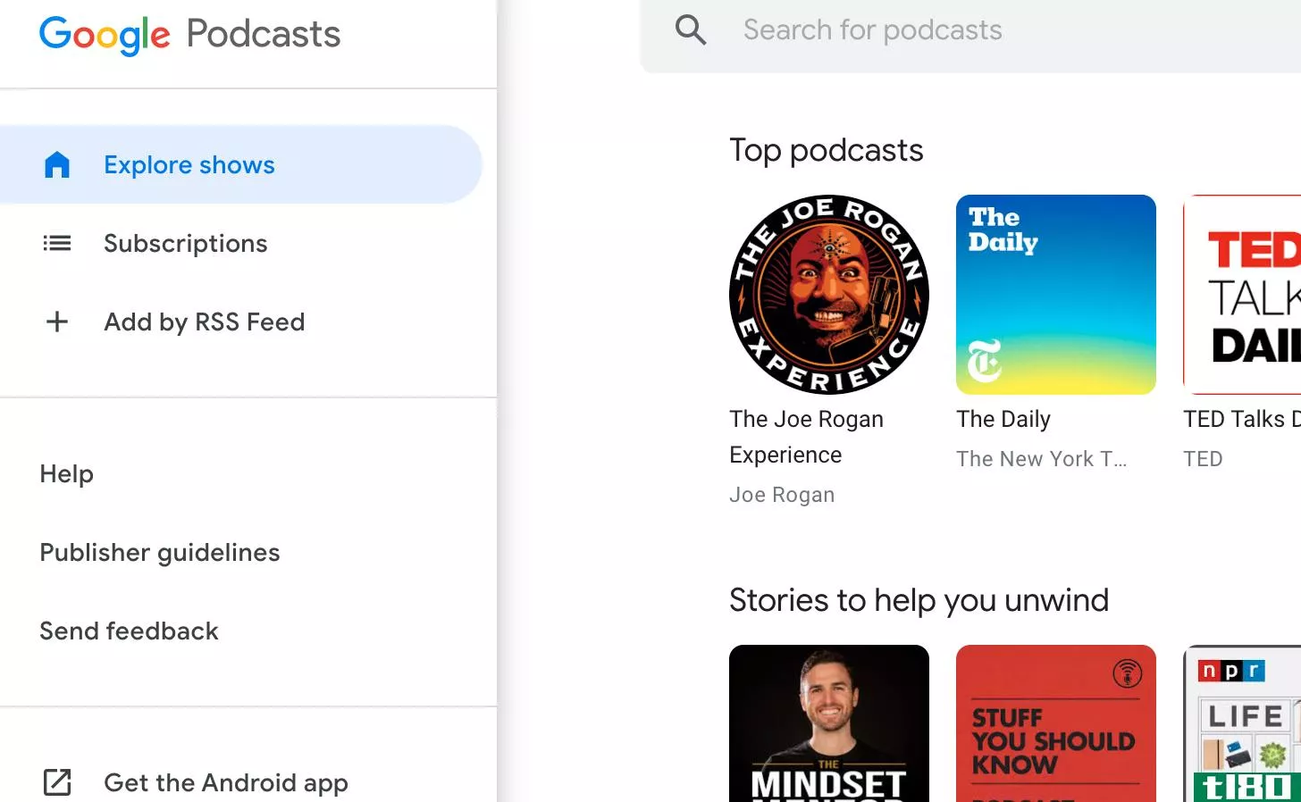 Google podcasts RSS