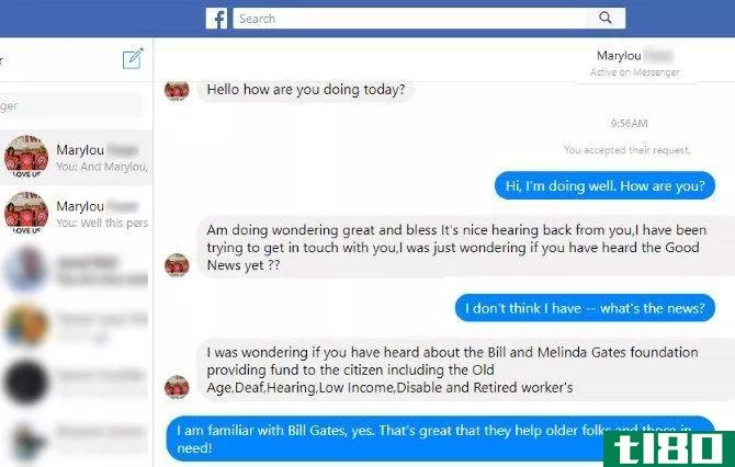 spot online fakes - Fake Facebook Message
