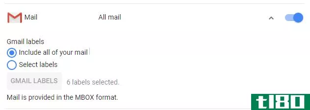 Select specific Gmail labels