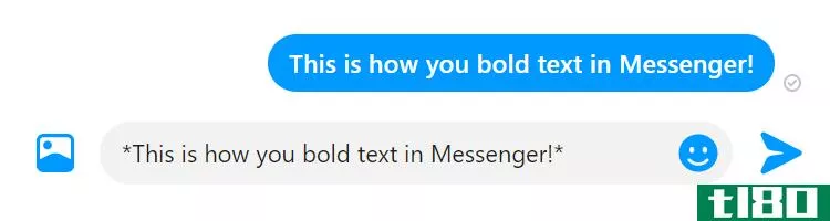Bold text in Facebook Messenger