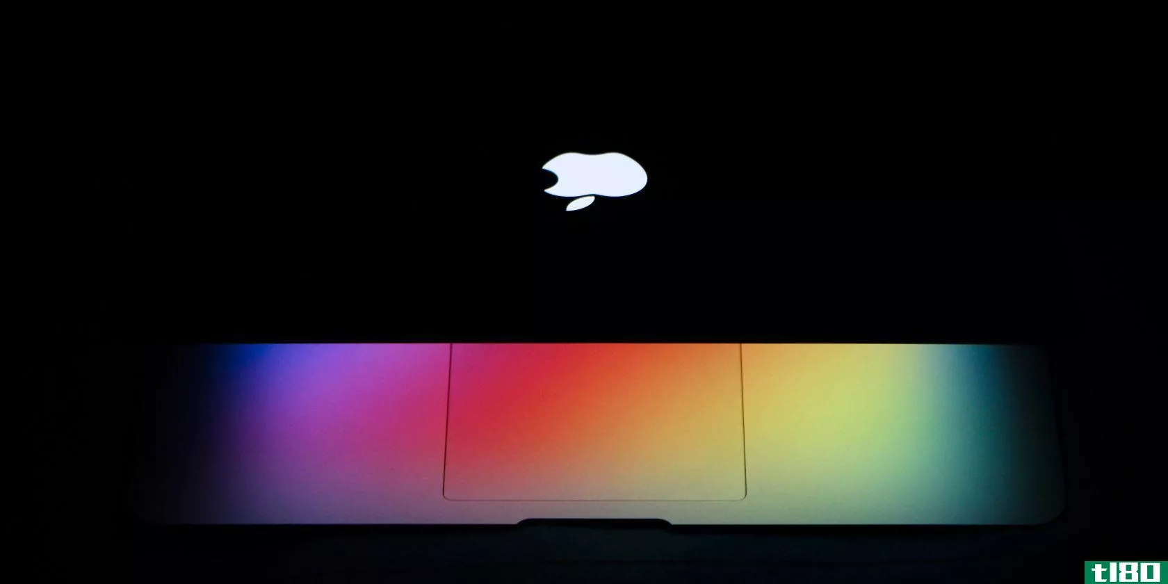 Apple MacBook in dark room