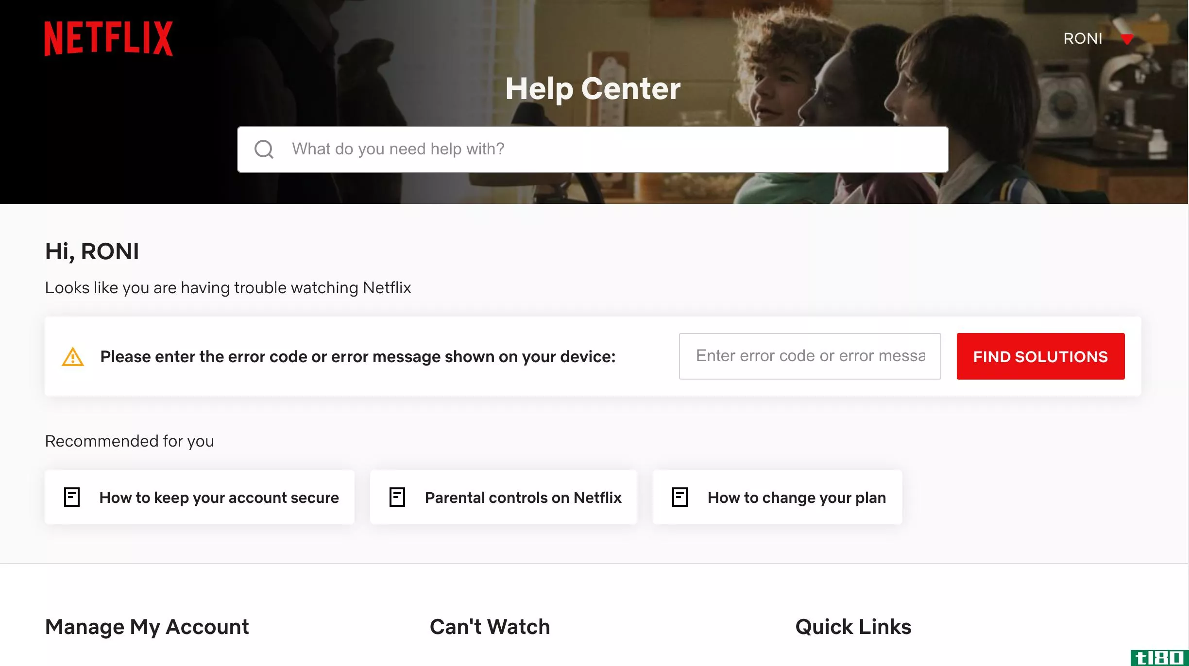 Netflix Web Help Center