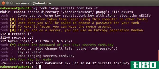 protect sensitive data using tomb on linux