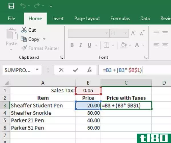 Relatice cell references in Excel