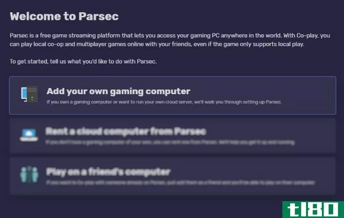 Add your PC to Parsec