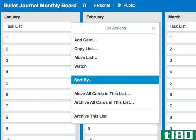 how to use trello - sorting cards