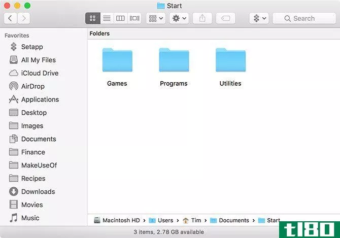 Mac Create Start Folder