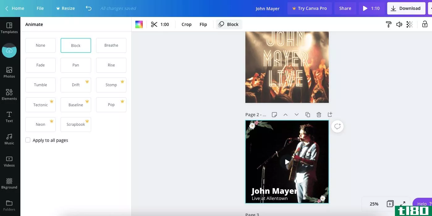 Add more slides to video with Canva