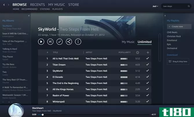 amazon music unlimited desktop