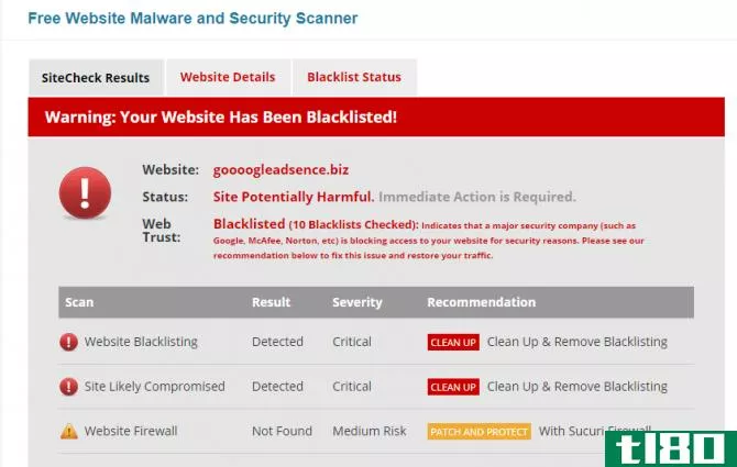sucuri sitecheck - were my online accounts hacked?