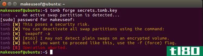 protect sensitive data using tomb on linux