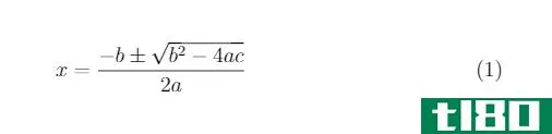 LaTeX quadratic equation