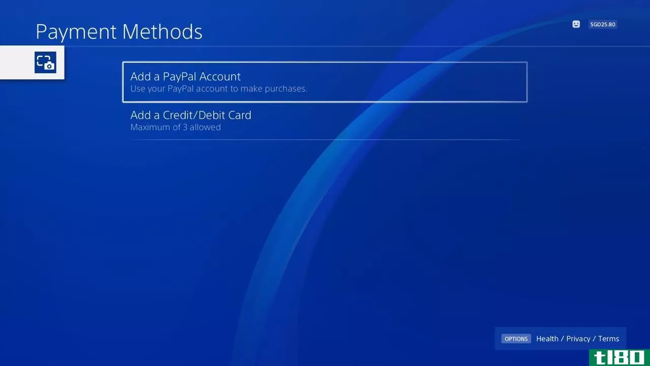 adding PayPal account to PSN