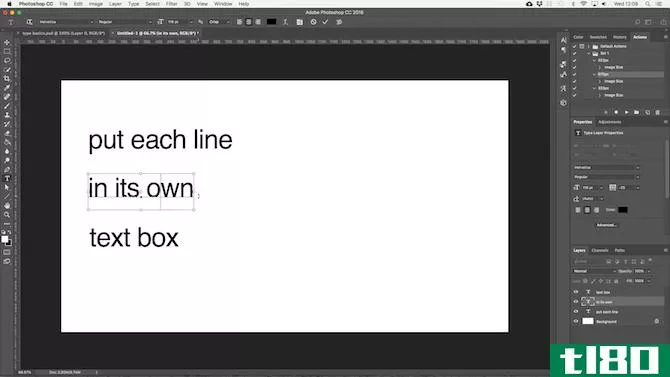 working with text in photoshop - photoshop wrap headers