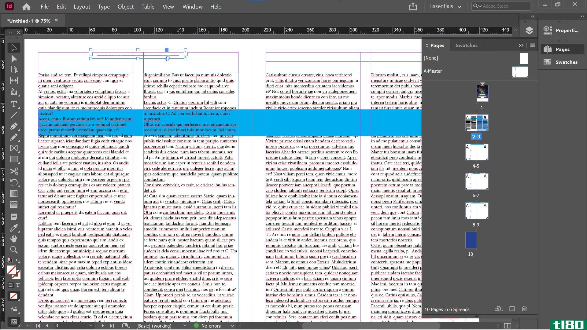 InDesign accidentally moved Master Page item
