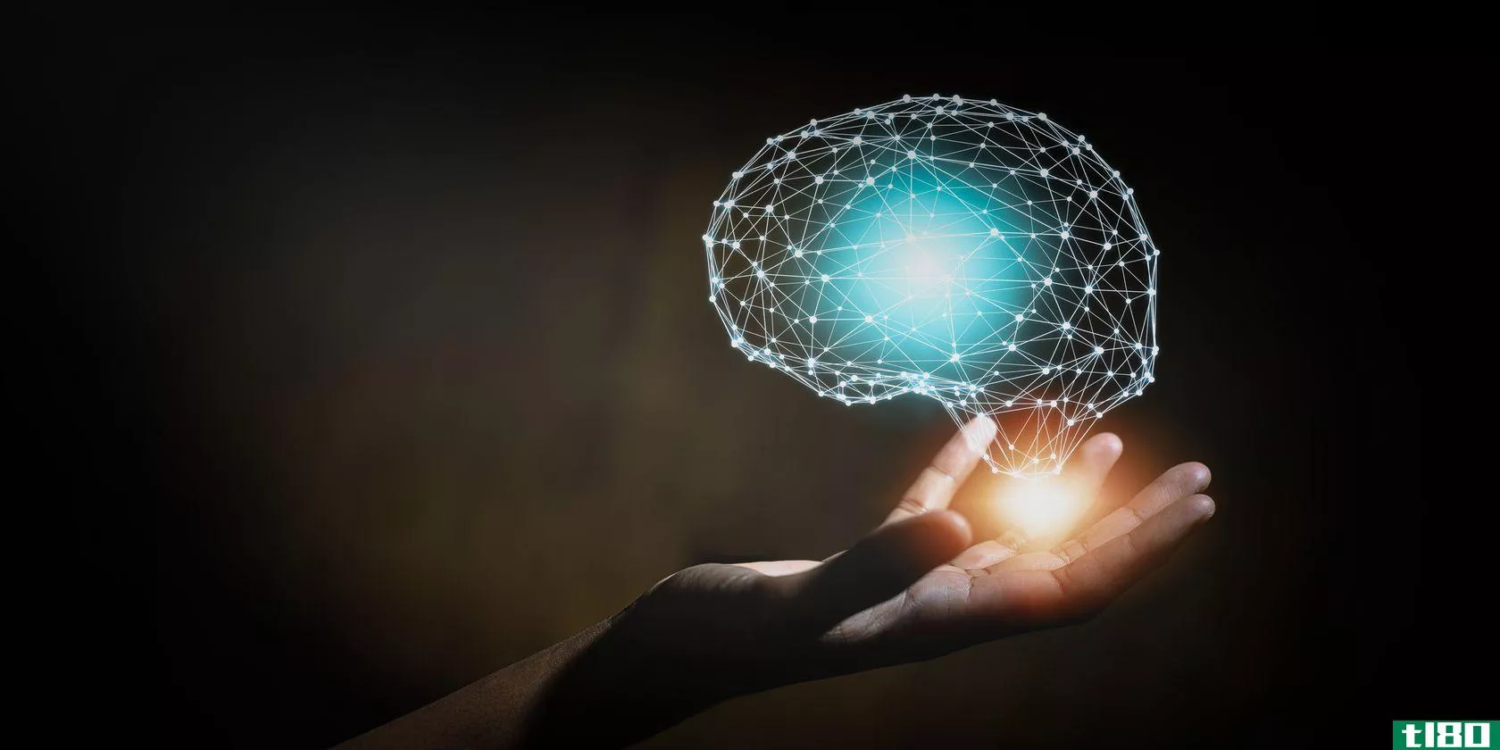 A brain represented as AI