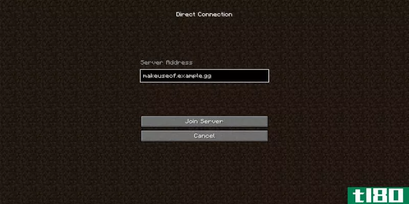 Minecraft direct connection screen