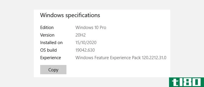 windows specification version