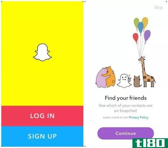 how to use snapchat - setup screen