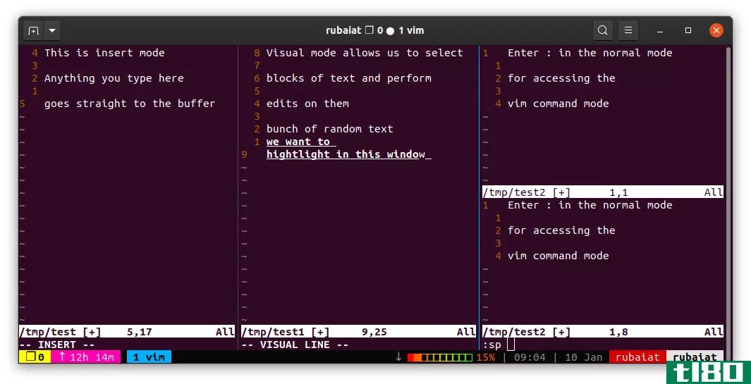 Illustration of Vim Modes