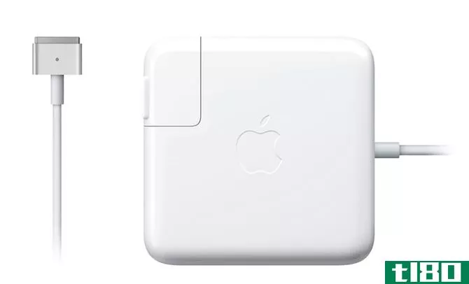 An image showing an Apple power adapter along with the MagSafe 2 connector