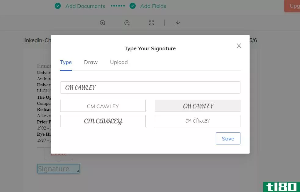 Make a digital signature with CocoSign