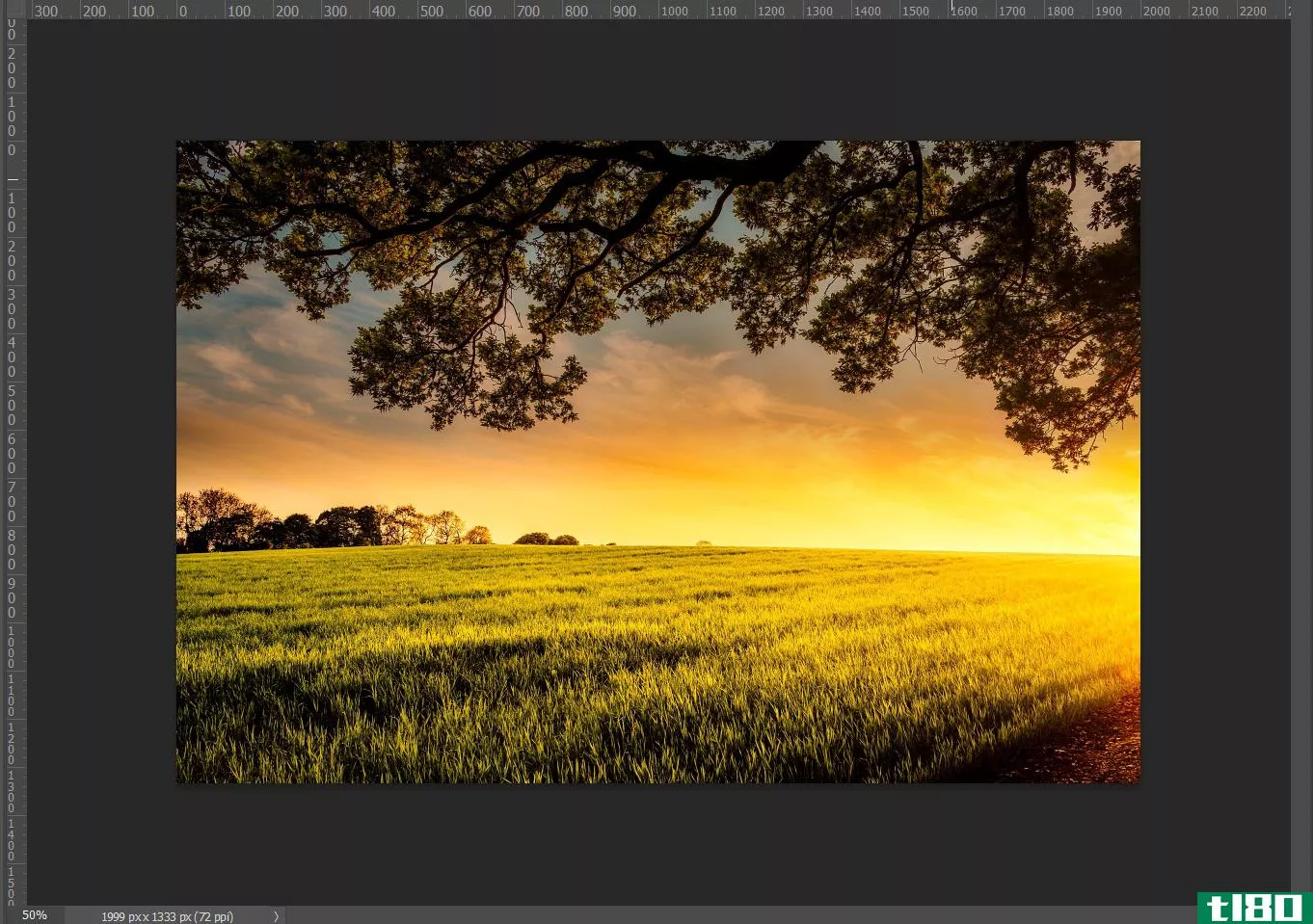 Landscape image in Photoshop