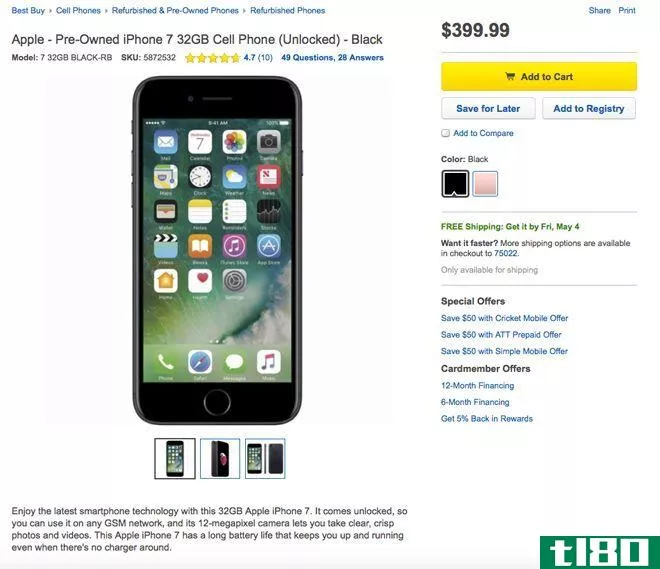 best place to buy used iphone - Best Buy iPhone Listing