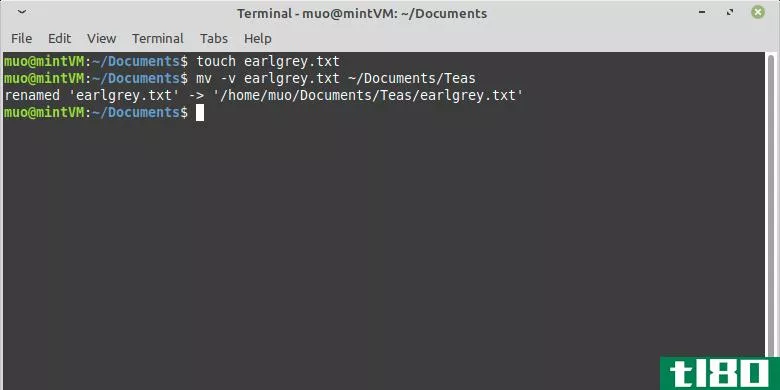 Using Linux Mv Command with Verbose
