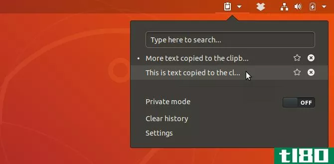 Clipboard Indicator GNOME extension