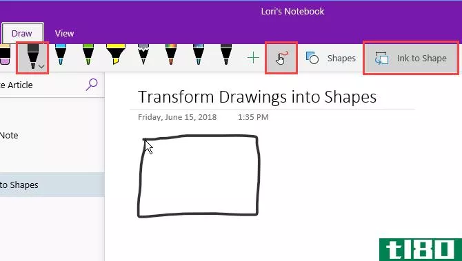 Drawing a shape