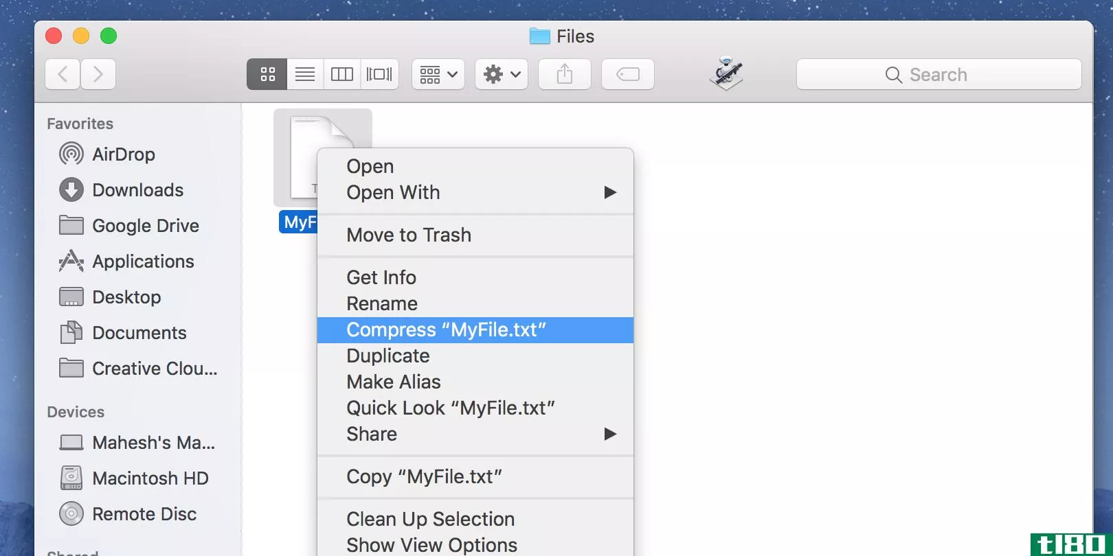 ZIP large files on a Mac