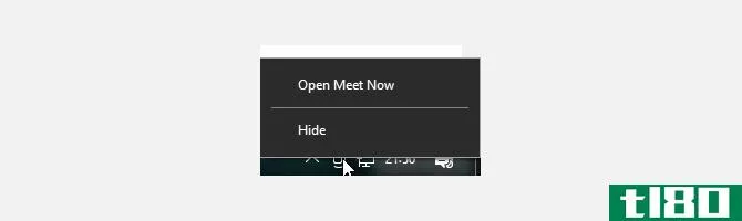 Hide Meet Now button on system tray