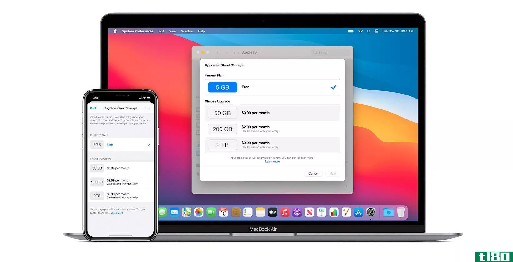Upgrade iCloud Storage on iPhone and MacBook