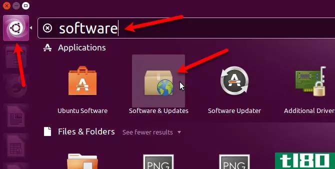 Open Software & Updates in Ubuntu 16.04