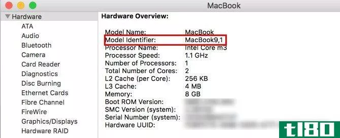 MacBook Model Identifier