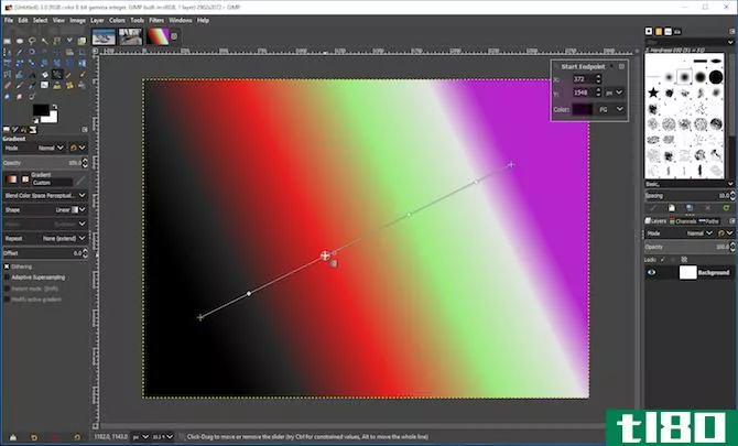 new gimp features - gimp gradient