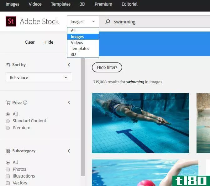 Adobe Stock Search Filters