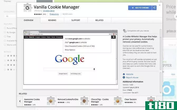 chrome security extensi*** - vanilla cookie manager