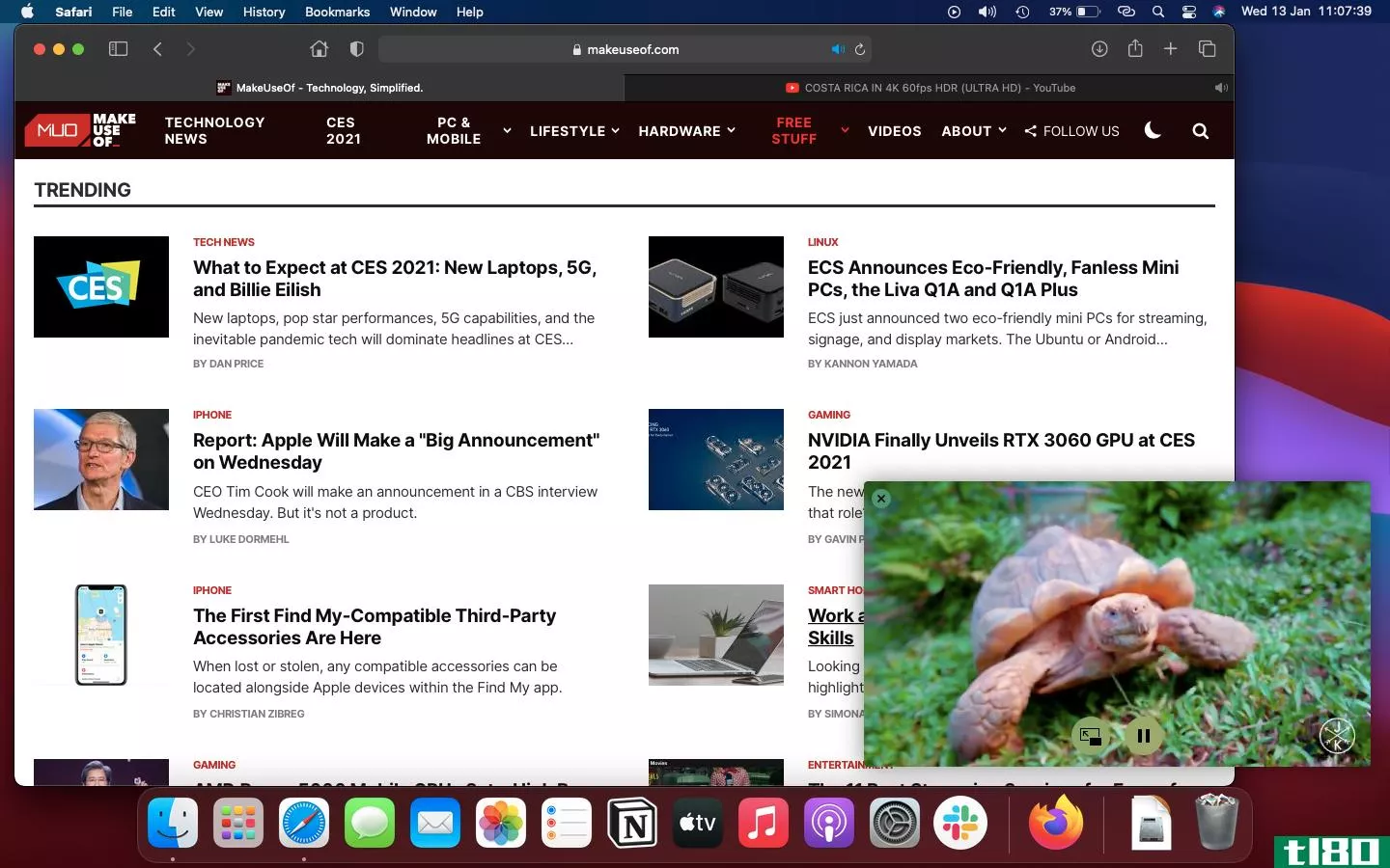 YouTube in Picture-in-Picture Mode on Mac