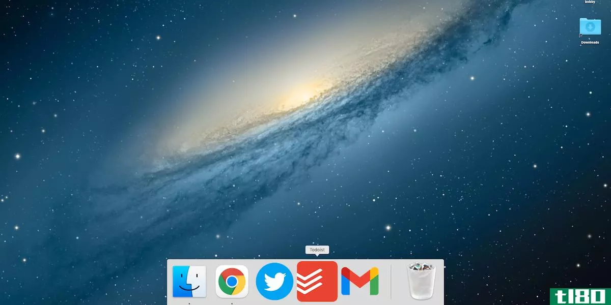 A screenshot of the macOS Dock containing App Shortcut ic***
