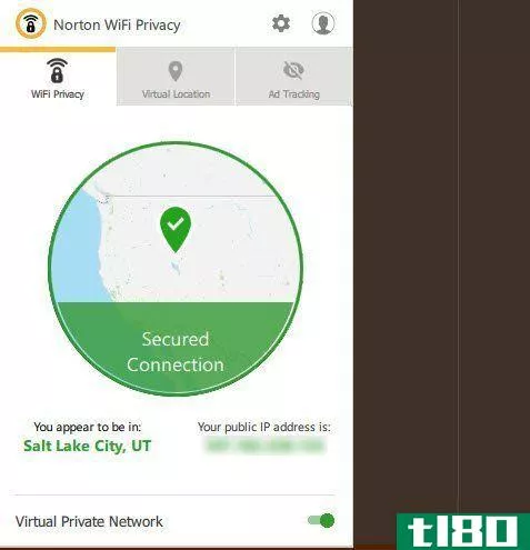 Using Norton WiFi Privacy on Desktop - secured connection