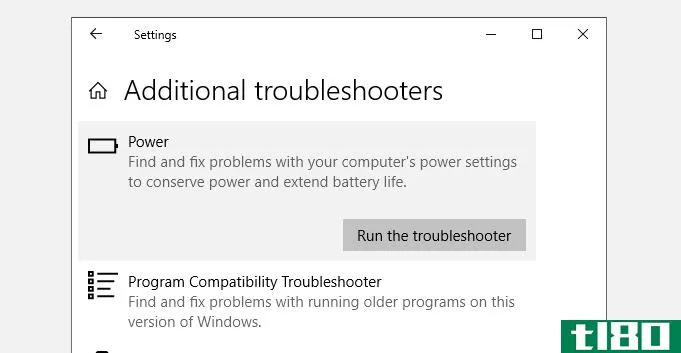 Run the Power troubleshooter
