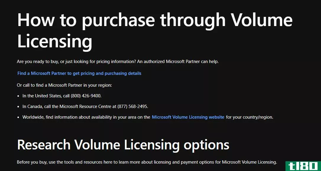Windows 10 Volume Licensing