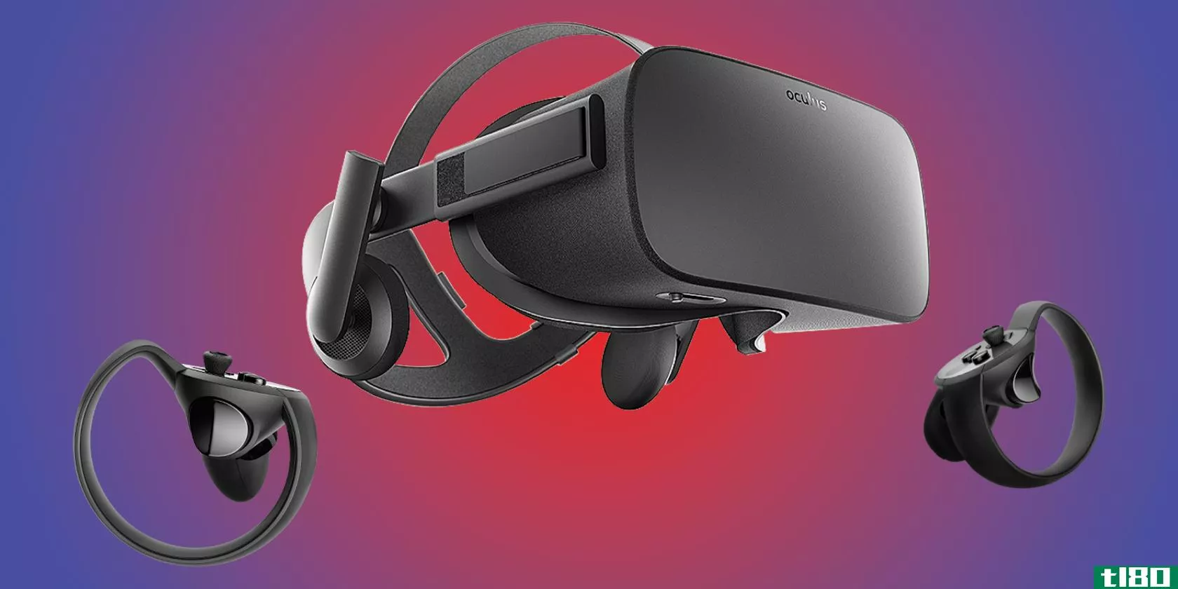 oculus quest headset and hand controls