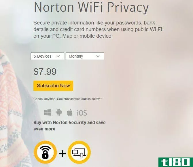 Subscribe to Norton WiFi Privacy